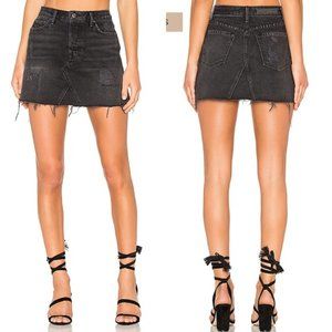 GRLFRND Eva Black Denim Skirt in Hotel California